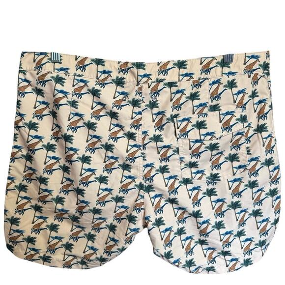 Retromarine Banana Republic NWT Swim Shorts Giraffe Print Mesh Lining Size XL - Picture 5 of 13